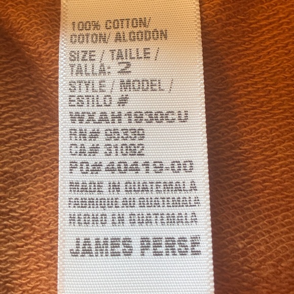 Standard James Perse Cotton Sweat Pant Jogger Medium Amber - Picture 9 of 13